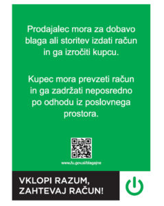 nalepka uporabljaj razum, zahtevaj račun