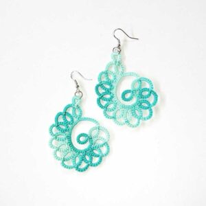 tatting earrings - tatting uhani