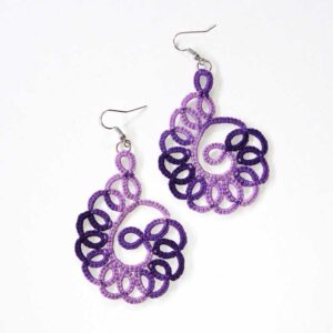 tatting earrings - tatting uhani