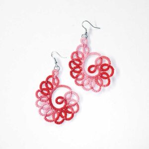tatting earrings - tatting uhani