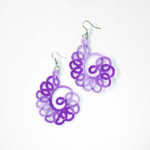 tatting earrings - tatting uhani