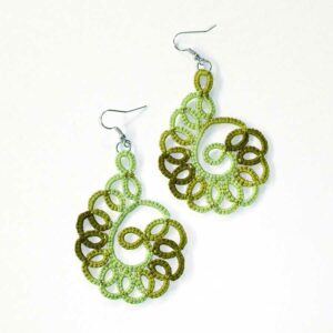 tatting earrings - tatting uhani