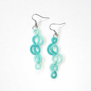 tatting earrings - tatting uhani