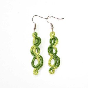 tatting earrings - tatting uhani
