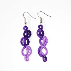 tatting earrings - tatting uhani