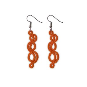 tatting earrings - tatting uhani