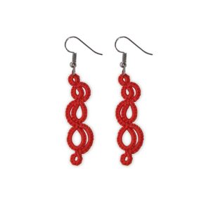 tatting earrings - tatting uhani