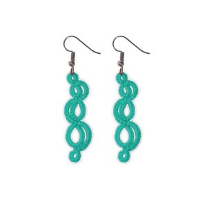 tatting earrings - tatting uhani