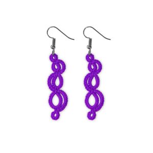tatting earrings - tatting uhani