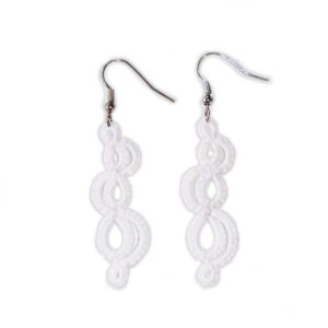 tatting earrings - tatting uhani