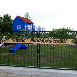 Alternative view of Lesena tabla Srečno mladoporočenca